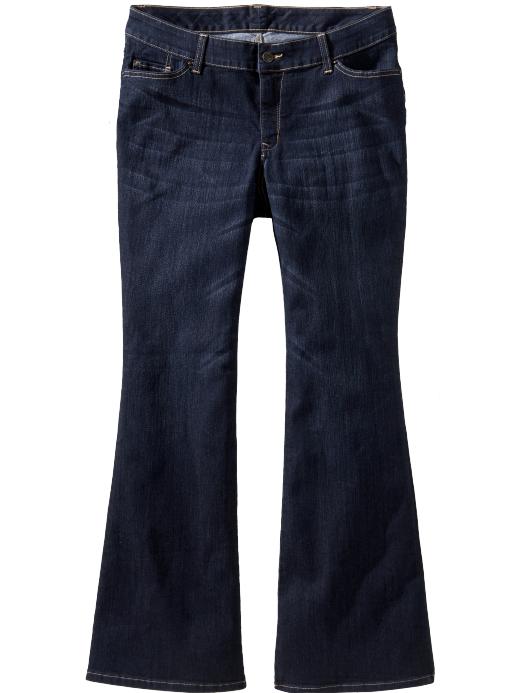 Old Navy Womens Plus Dark Wash Slim Flare Jeans