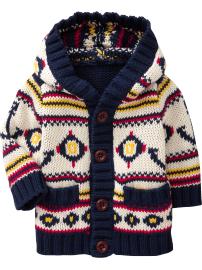 Hooded Nautical Cardigans for Baby