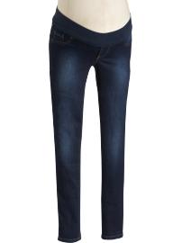 Maternity Low Rise Knit-Panel  Jeggings