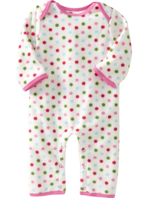 Old Navy Printed Micro Performance Fleece Onepieces For Baby