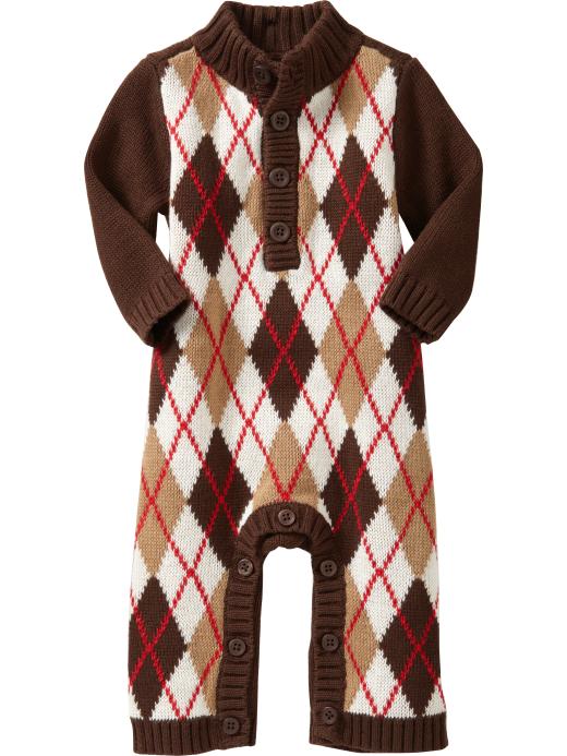 Old Navy Argyle Sweaterknit One Pieces For Baby