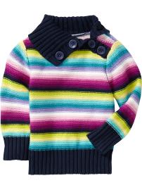 Button-Front Turtleneck Sweaters for Baby