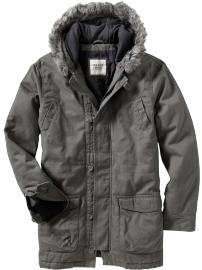 Men's Faux-Fur Trim Cargo Jackets