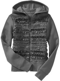 Girls Embellished Zip Hoodies