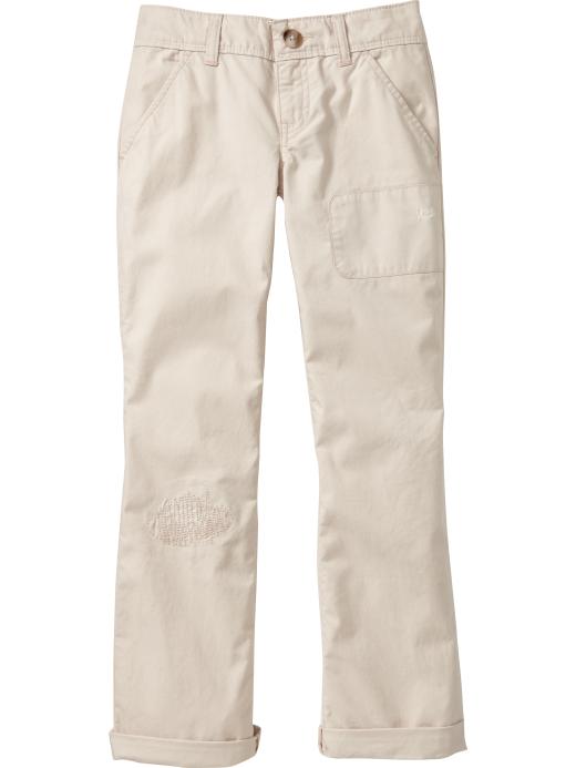 Old Navy Girls Distressed Khakis
