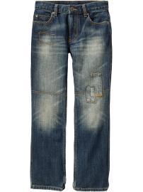 Boys Geometric Patch Jeans