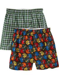 Boys Patterned Boxer 2-Packs