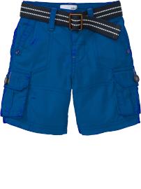 Belted-Colored Cargo Shorts for Baby