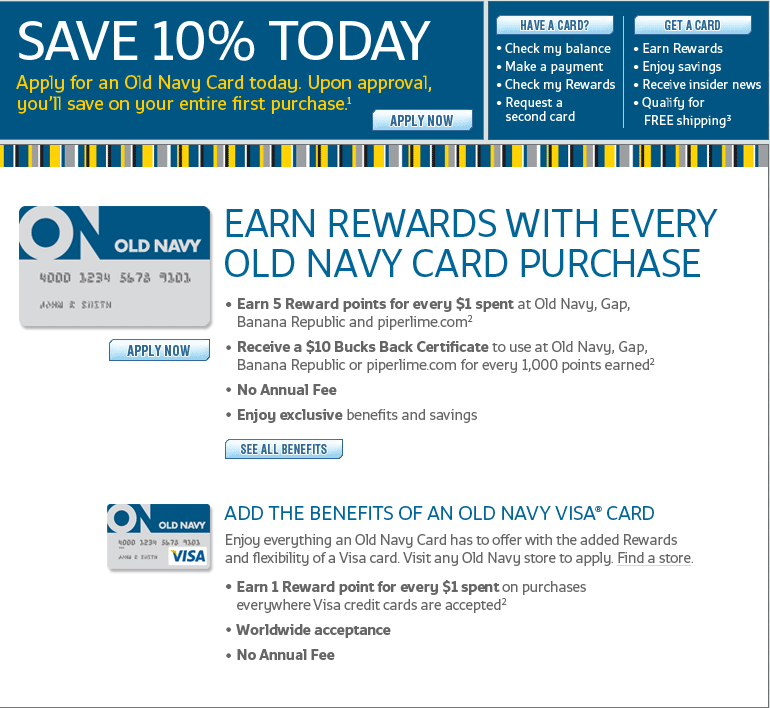 Old Navy Card