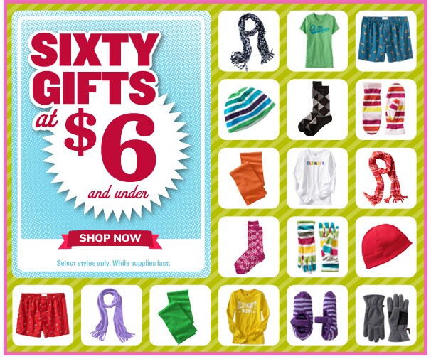 60 Gifts at $6 and Under