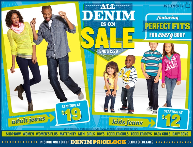 All denim is on sale!