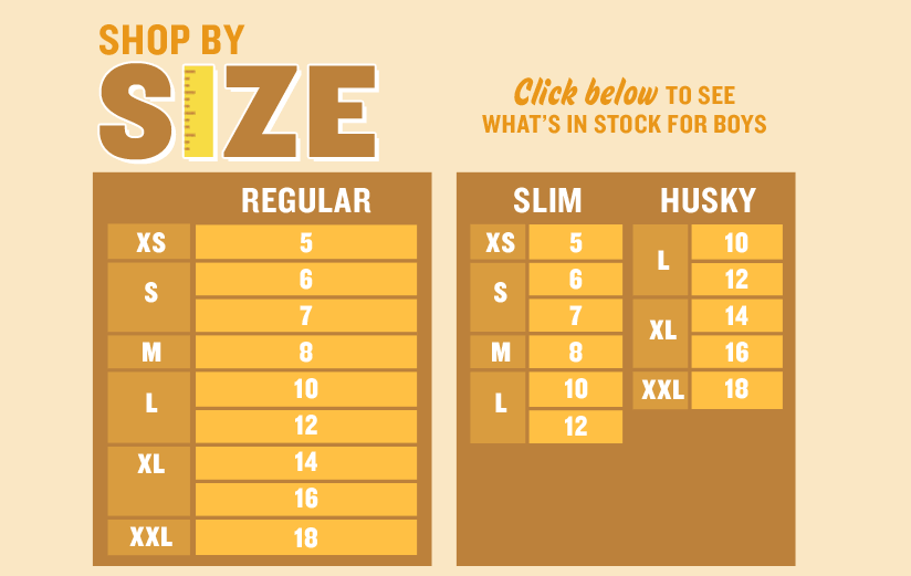 old navy jean size guide