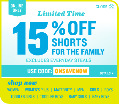 15% off with code ONSAVENOW