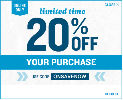 Save 20% with code ONSAVENOW