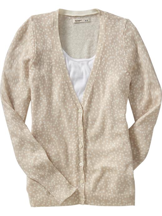 Old Navy Womens Pointelle Open Front Crop Cardigan