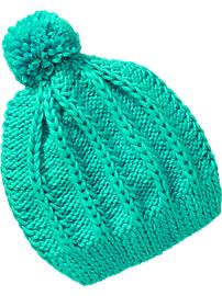 Girls Cable-Knit Beanies