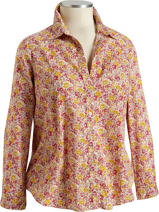 Old Navy Women's Plus Printed Chestpocket Shirts