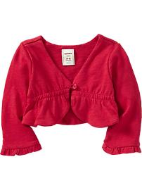 Ruffled Slub-Knit Shrugs for Baby
