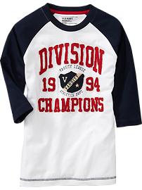 Boys Team-Style Baseball Tees