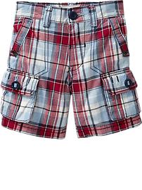 Plaid Cargo Shorts for Baby