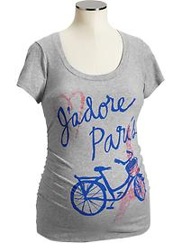 Maternity Scoop-Neck Graphic Tees