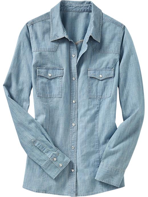 Old Navy Women's Western Chambray Shirt