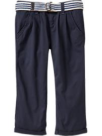 Girls Belted Capris