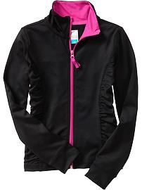 Girls Ruched Running Jackets