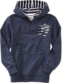 Boys Striped Pullover Hoodies