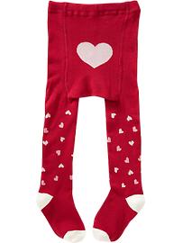 Heart-Print Tights for Baby