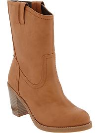 Women's Faux-Leather Cowboy Boots