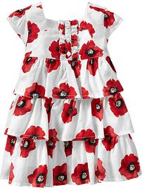 Ruffle-Tiered Floral Dresses for Baby