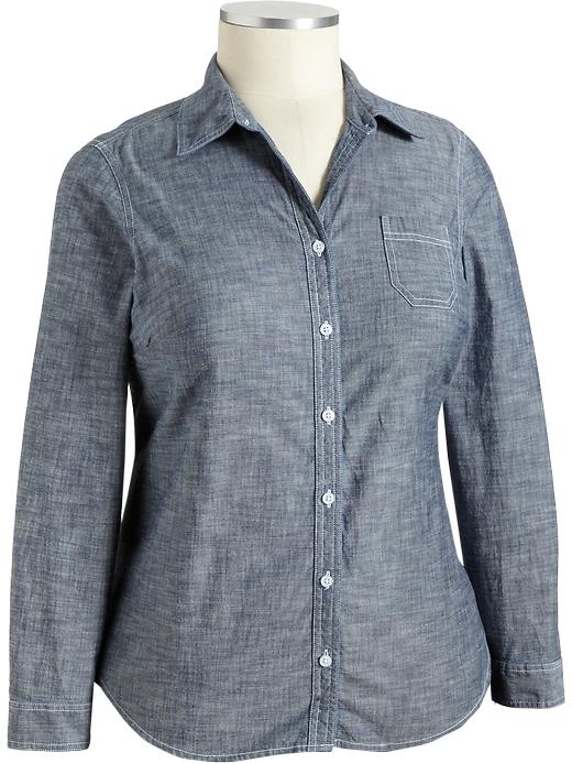 Women's Plus Chambray Shirts