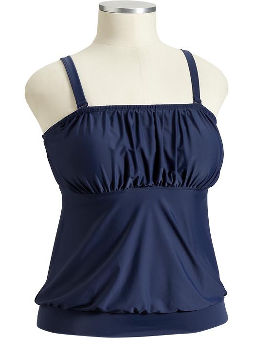 Old Navy Women's Plus Ruched Bandeau Tankini Tops