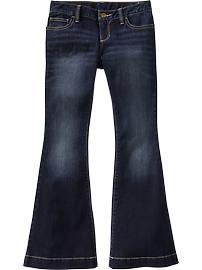 Girls Dark-Wash Flare Jeans