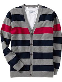 Men's Bold-Stripe Cardigans