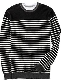 Men's Striped Crew-Neck Sweaters