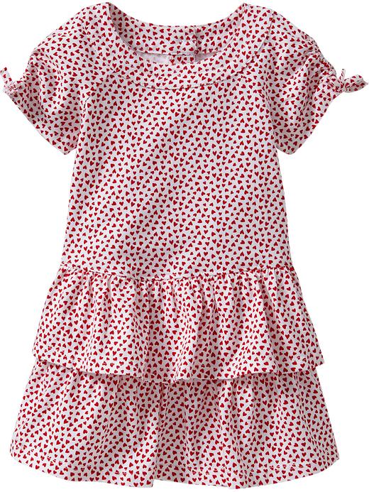 Old Navy Heartprint Ruffle Dresses For Baby