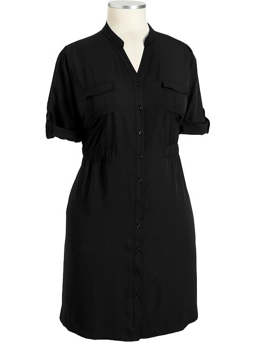 Old Navy Womens Plus Tab Sleeve Shirtdresses