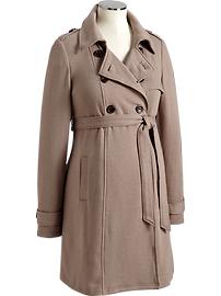 Maternity Fleece Trench Coats
