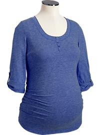 Maternity Tri-Blend Henleys