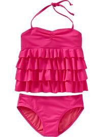 Girls Tiered-Ruffle Tankinis