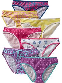 Girls Printed Bikini 7-Packs