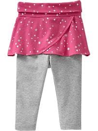 2-in-1 Printed Legging-Skirt Sets for Baby