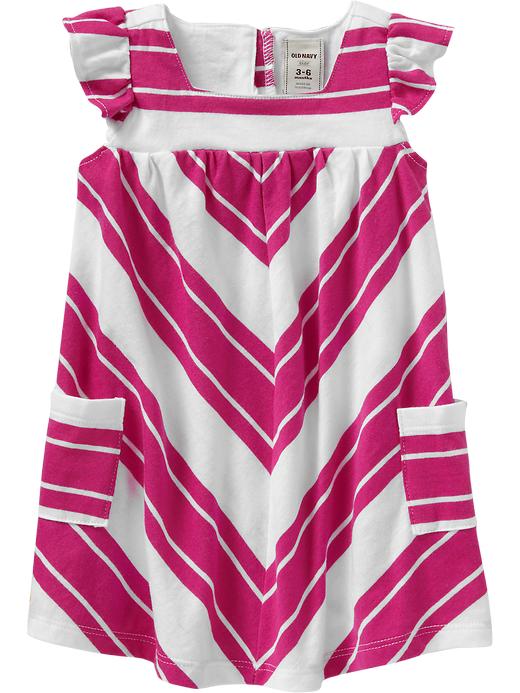 Old Navy Chevron Stripe Flutter Dresses For Baby