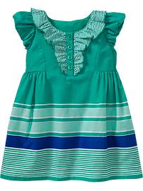 Ruffled Puff-Sleeve Dresses for Baby
