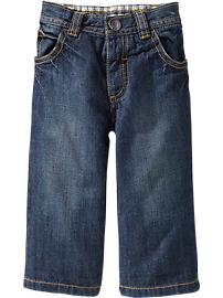 Plaid-Waist Denim Pants for Baby