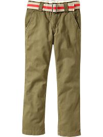 Boys Belted Chinos