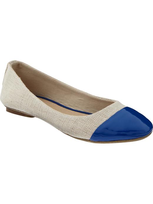 Old Navy Women's Cap Toe Canvas Ballet Flats