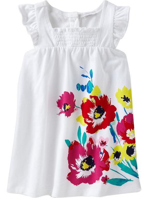 Old Navy Floral Flutter Sleeve Dresses For Baby
